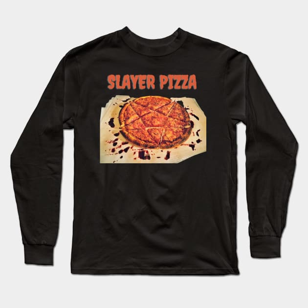 The Slayer Pentagram Pizza Long Sleeve T-Shirt by Scream Therapy